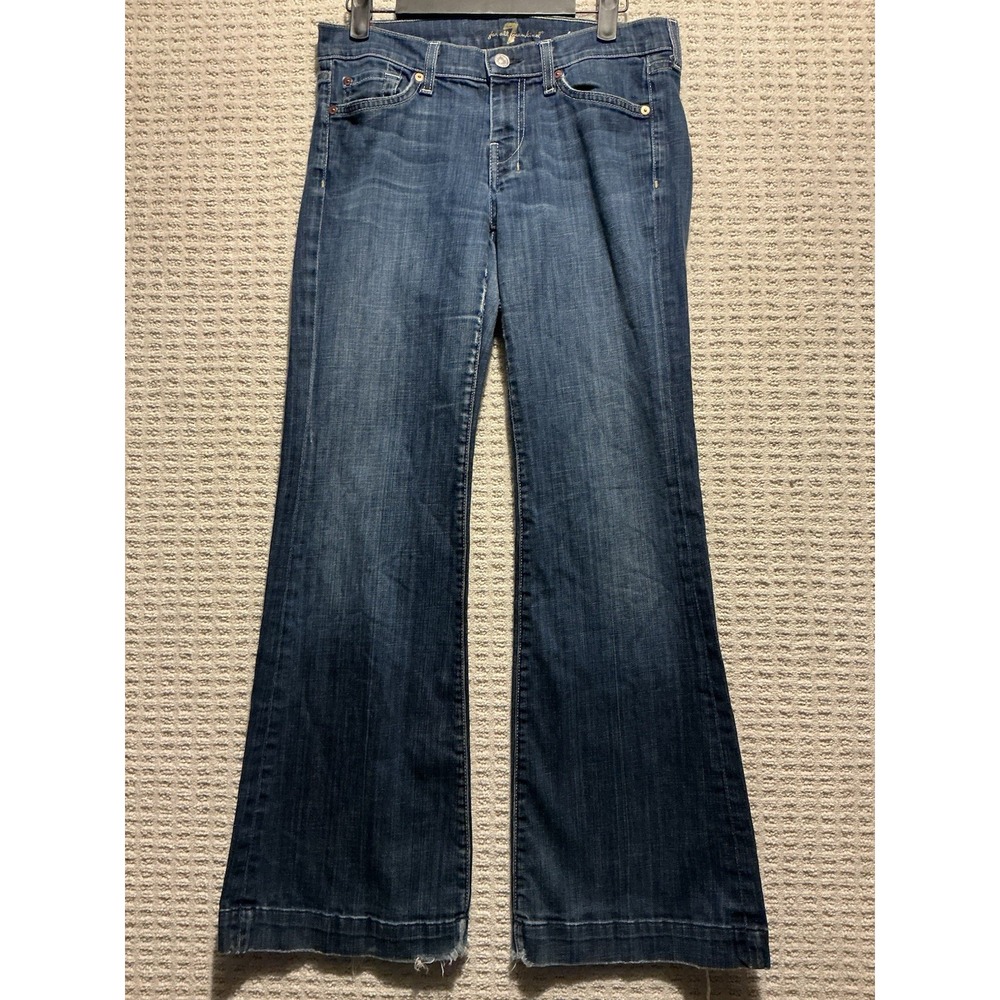 7 Seven For All Mankind DOJO jeans 27 Vintage? Hems Are Shredded 30x31 Low Rise